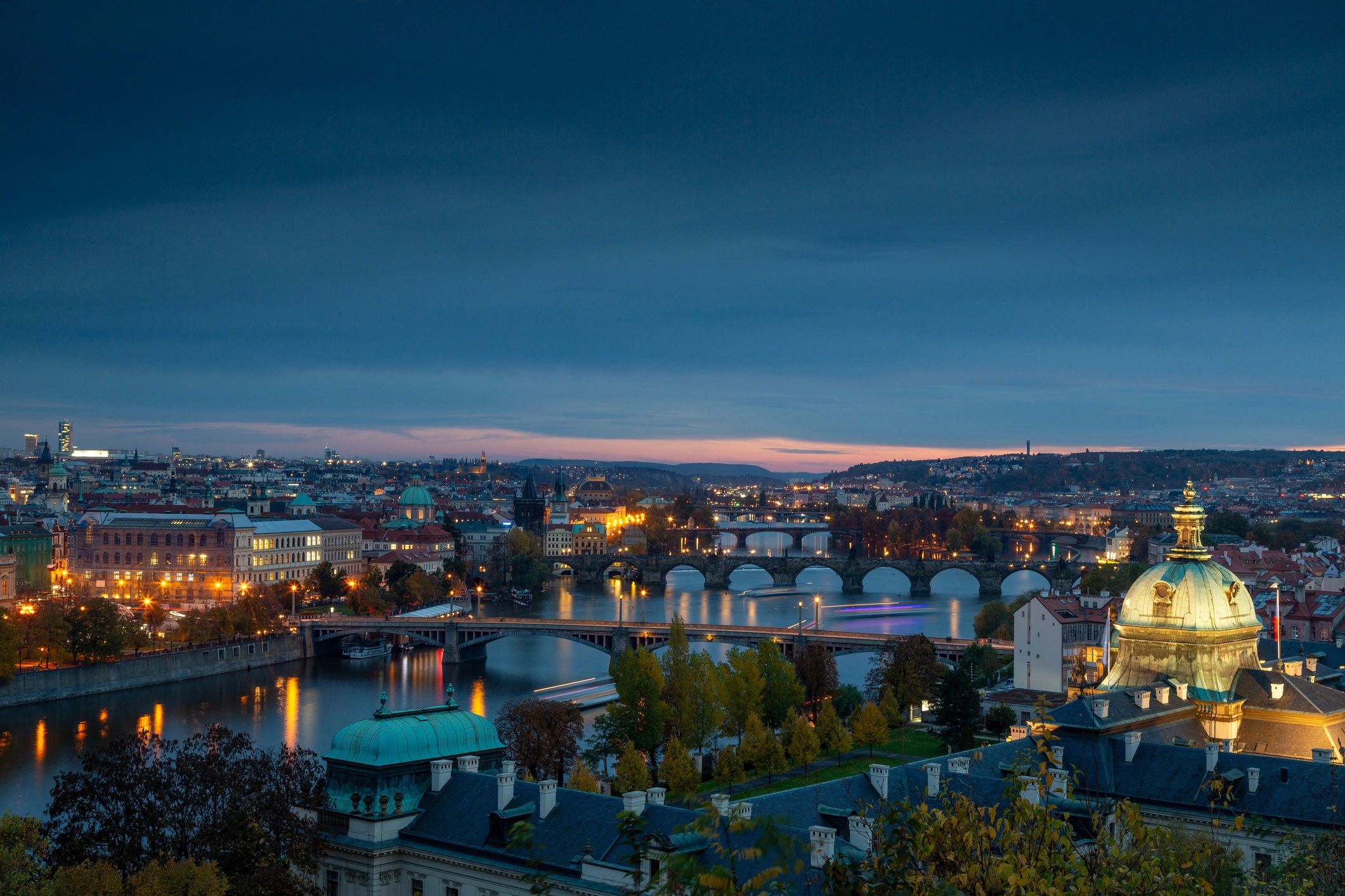 Prague skyline for a European city getaway